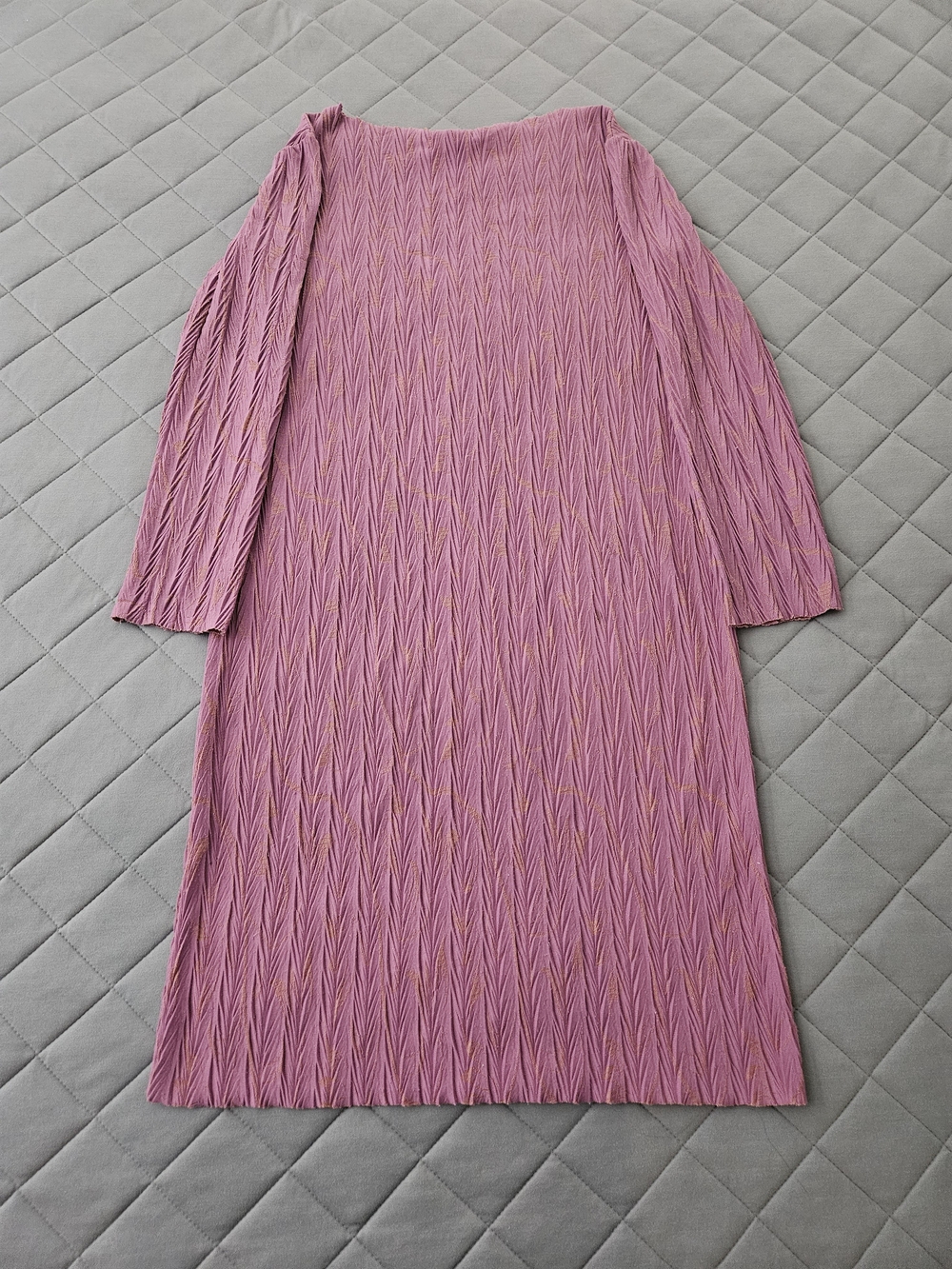 Zara Purple Long Sleeve Knit Midi Dress Size S Contemporary Casual Minimalist - Picture 9 of 9